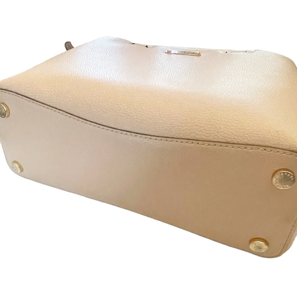MICHAEL KORS Pink Leather SAVANNAH MEDIUM SATCHEL HANDBAG Shoulder Strap‎ Gold